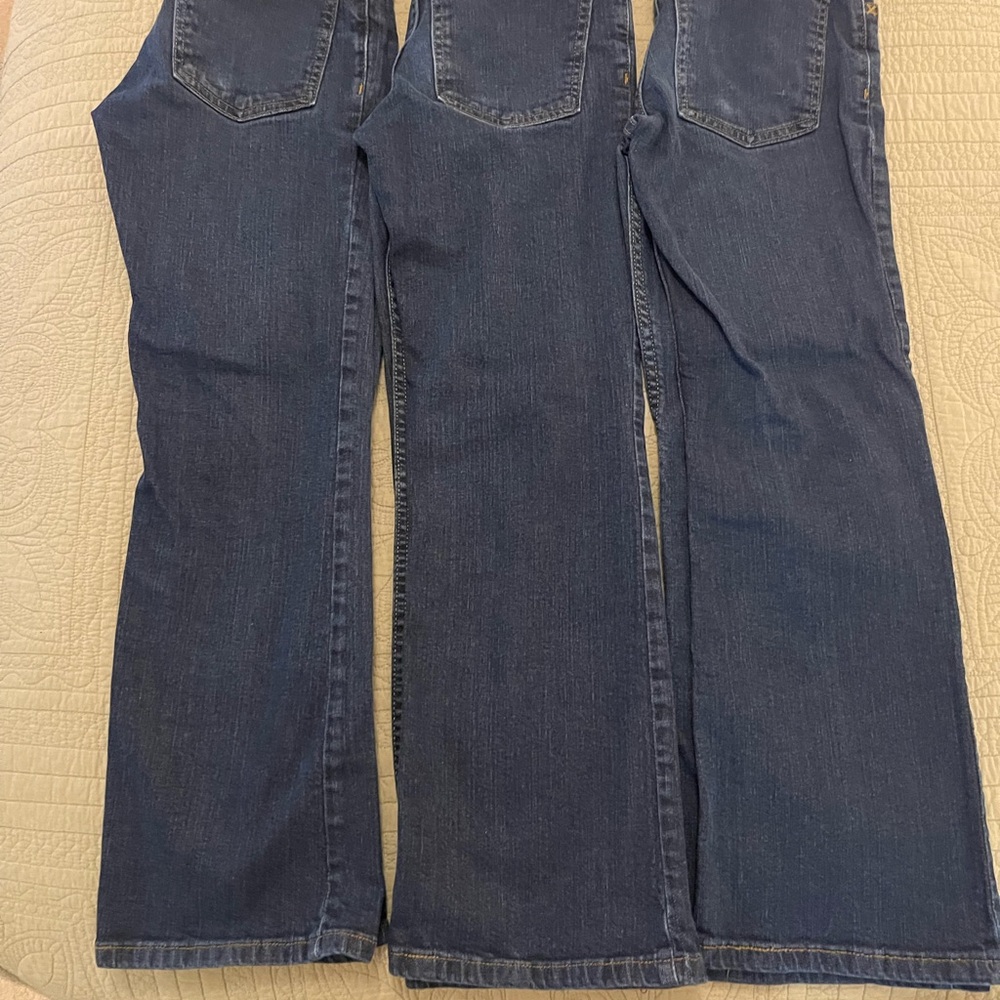 Sz 12 Bootcut Wrangler Kids Dark Rinse Blue Jeans